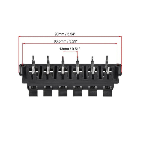 Two Row 12 Way Spring Speaker Terminal Clip Push Release Connector for Audio Wiring Solid Hookup Block WP1203 front view