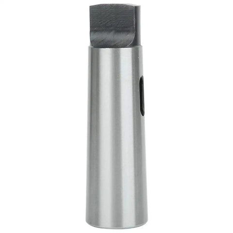 KANASI MT5 to MT3 Morse taper reduction sleeve, metal silver, side view with mounting hole