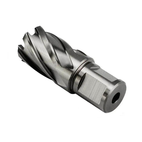 Seven Eighths Inch Annular Cutter for Magnetic Drill Press with One Inch Cutting Depth and Three Quarter Inch Weldon Shank visible
