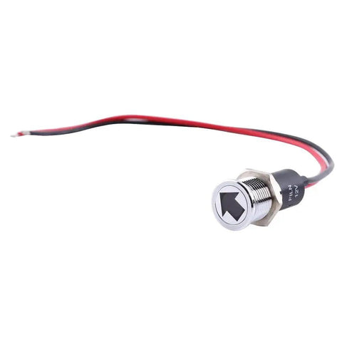 12V LED Dash Panel Indicator Lights Kit for Cars, Bikes, and Boats, 14mm, wire, arrow design, high visibility, easy install