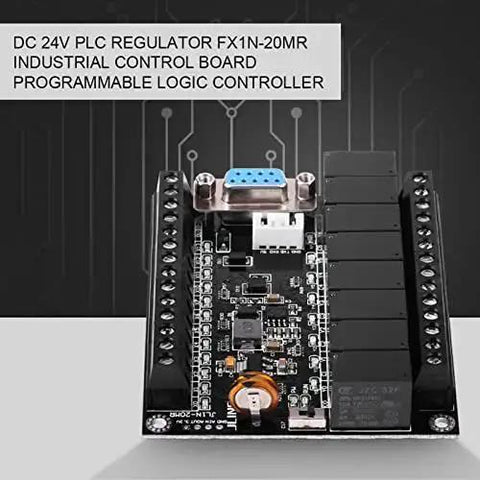 Compact DC 24V PLC Module FX1N-20MR For Industrial Control, 86 X 73 X 20mm, showing circuit board and components in close-up view.