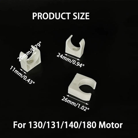 15 Pcs Toy Motor Mounting Bracket Set 20mm Diameter Plastic Base Holder For DIY Toy Cars Fits 130 131 140 180 Motors White Durable Mounting Seat