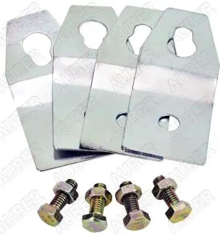 Metal mounting brackets and screws for Brew Panel Wall Mount Black Steel Enclosure With Knockouts Removable Door Lock and Key 16 Gauge