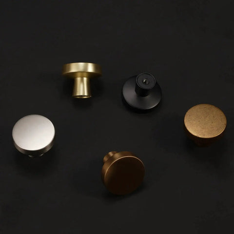 Various color cabinet knobs including 10 Pack Brushed Satin Nickel Cabinet Knobs For Kitchen Cabinets And Furniture Drawer Pulls Zinc Alloy Heavy Duty
