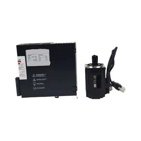High Speed 400W AC Servo Motor With Absolute Encoder For Lathe Applications and industrial drive unit, front view.