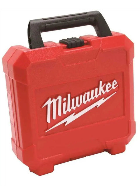 Red carrying case for 13 Piece General Purpose Hole Dozer Hole Saw Kit For Quick No Fuss Clean Cuts With Ice Hardened Cryogenically Treated Teeth Providing Up To Fifty Percent Longer Life And Up To Two Times Faster Cutting Milwaukee 49 22 4025
