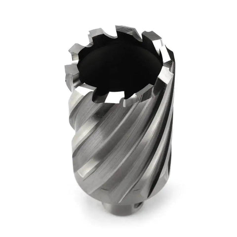Beast Mode Annular Cutter For Magnetic Drill Press With 1-5/8 Cutting Diameter And 2 Inch Depth Weldon Shank 3/4 Inch With 2 Flat Pilot Pin