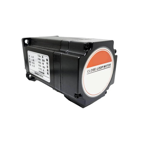 YK260EC86E1 KZ01 Closed Loop Stepper Motor with encoder shown from side angle for industrial automation robotics and CNC projects