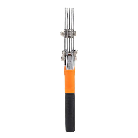 Front view of Five Blade Sheet Metal Crimper For 24 To 28 Gauge Galvanized Steel And Stainless Steel Duct Crimping Tool For HVAC Ductwork Built To Last