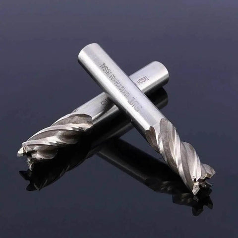 4 Flute HSS End Mill Bits Set For CNC Milling, Straight Shank Cutter Tools, 4mm To 12mm Range, Pro Grade Insert End Mills For Copper Aluminum Tool Steel Cast Iron, Fast Cutting And Durable Edges