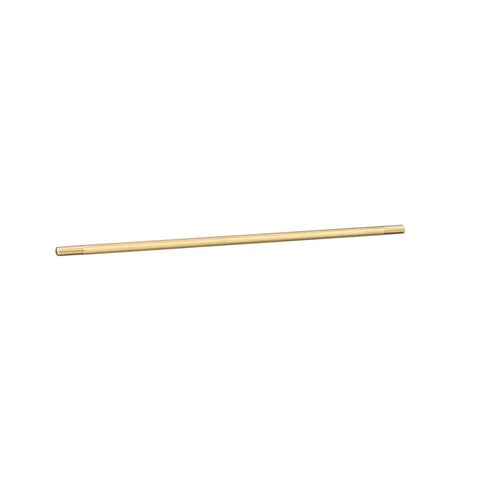 Heavy Duty Brass Stem For Float Valves 12 Inch Length 5/16-18 NPT Threaded, single brass rod, side view.