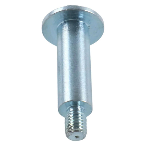 Front view of a stainless steel 2X Front Wheel Shaft Bolt 90101-VG3-000 compatible with Honda HRR216 HRS216 lawn mowers.