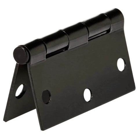 Interior Door Hinges Square 3.5 Inch Matte Black Pack Of 12 With 72 Mounting Screws Durable Steel Construction