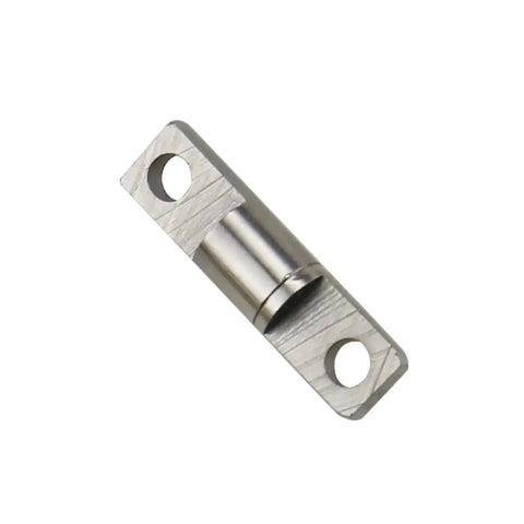 360° rotatable embedded torque hinge plate in silver metal with two mounting holes