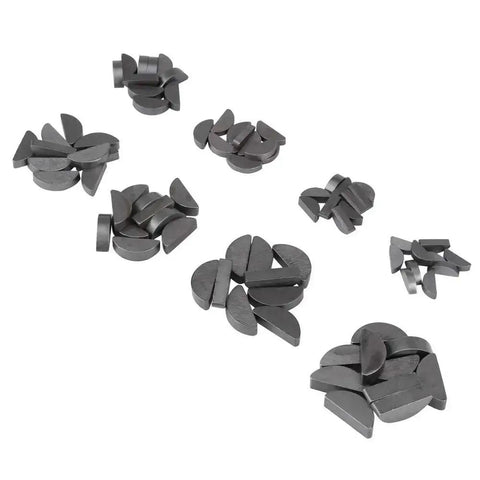 80 Keys Assortment In 8 Sizes With 45 Steel For Mechanical Industry, Heavy Duty Metal Key Set For Machining And Repair