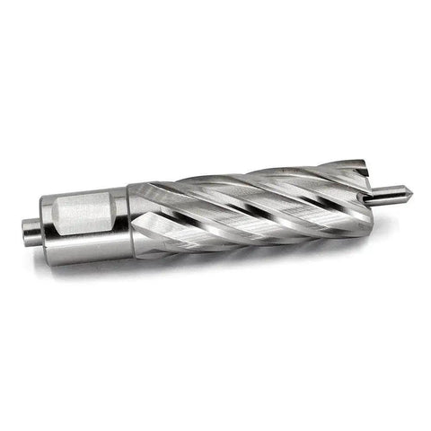 Front view of Beefy Weldon Shank Annular Cutter Three Quarter Inch Shank With Thirteen Sixteenth Inch Diameter for magnetic drill
