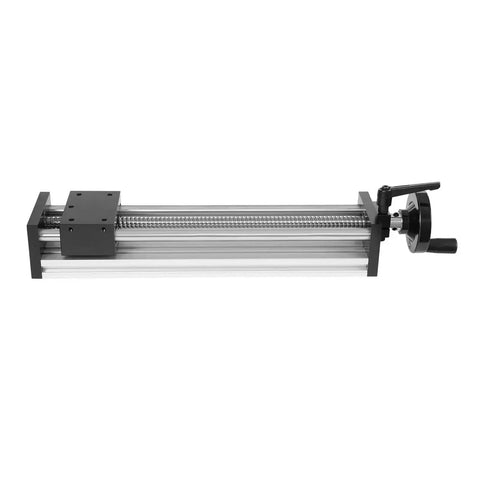 Manual Sliding Table Linear Rail Guide With 9.84Inch Dual Optical Axis Easy Manual Positioning Rail For CNC Machines 66 Lb Load Capacity Aluminum Ballscrew Design Built Tough And Durable