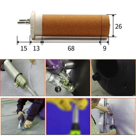 Hot air welder core W100.702 and insulation sleeve; 120V 1600W heating core, brown sleeve, two-piece set.