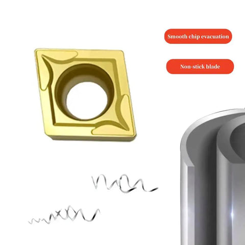 Pro Grade 50 Pack CCMT21.51 CCMT060204 Carbide Turning Inserts Multilayer Coated for Lathe Turning Stainless Steel