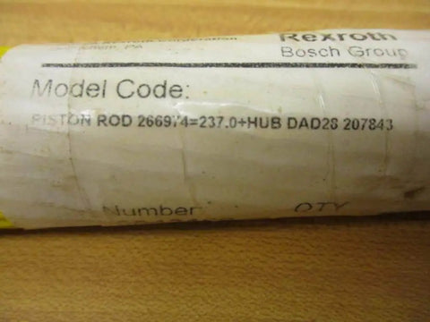 Label on R900843160 Piston Rod Sixteen Point Seven Five Inch Length With Three Quarter Inch End Diameter And Five Eighth Inch Hub Thread package