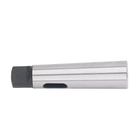 MT1 to MT3 Morse taper reducing sleeve, steel, silver cylinder with black end for CNC lathes and milling machines