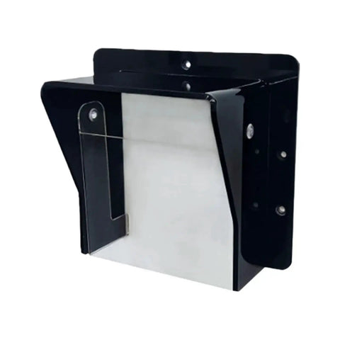 Rainproof Acrylic Enclosure Cover for Access Control Keypad with Clear Panel Rain Guard, front view of flip open design