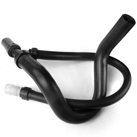 NOVINO engine lower heater outlet hose, black rubber coolant hose with white plastic fitting