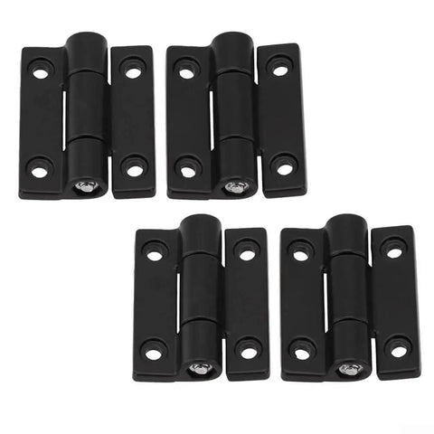 Adjustable Torque Damping Hinge Pack Of 4 For Cabinets And Industrial Settings With Beefy Black Construction Heavy Duty Zinc Alloy Build Includes All Mounting Screws For Quick Install On Doors Or Enclosures