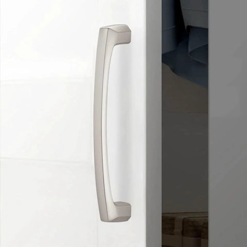 10 Pack 5 Inch Brushed Satin Nickel Cabinet Pulls Center To Center 128mm Durable Zinc Alloy Construction on white cabinet