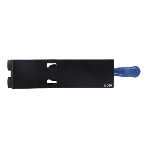 Side view of Pocket Hole Jig Kit With Aluminum Alloy Build Easy Quick Clamp Adjustable Depth And 15 Degree Drill Angle