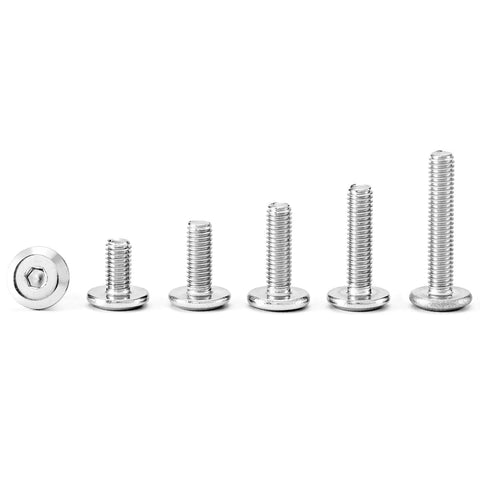 M3 Hex Socket Cap Screws Set 250Pcs Assortment Kit Flat Head Allen Bolts 304 Stainless Steel Fully Threaded For Furniture And DIY Projects