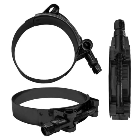 Four Pack 1.5 Inch TBolt Hose Clamps 44 To 50mm Stainless Steel 300 Series Black Bolt Clamp For Secure Hose Connections