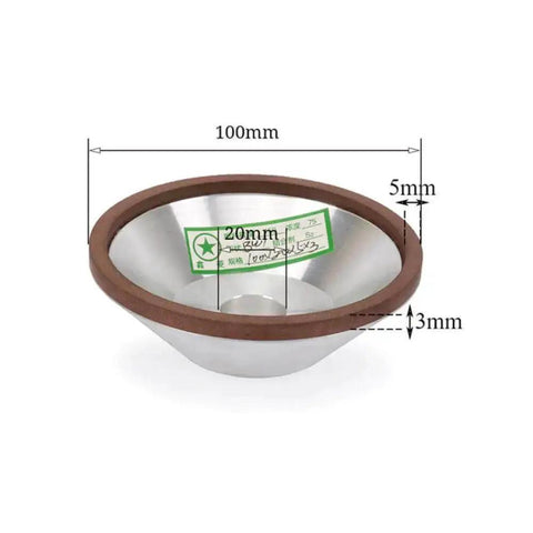 Diamond Grinding Wheel Resin Bond Circle Sharpener for Carbide Metal Tungsten Steel, Pro Grade 100mm