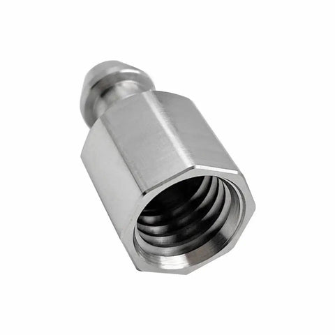 Close-up of 5Pcs GPS Quick Release Adapters 5/8x11 Thread Anodized Aluminum Stainless Steel showing threaded interior.