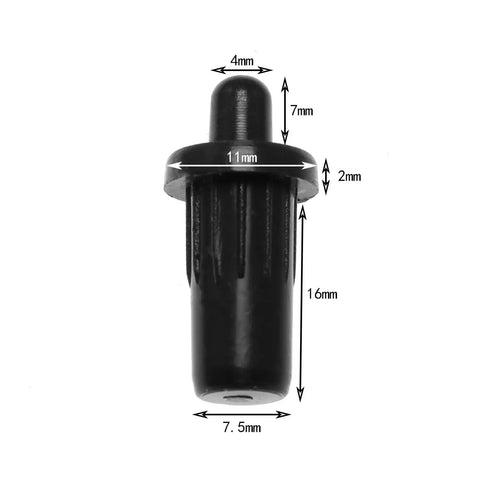 Easy Install Cabinet Door Repair Pins Damper Replacement Kit 25mm x 7.5mm Black Durable Plastic Shutter Spring Loaded Fittings