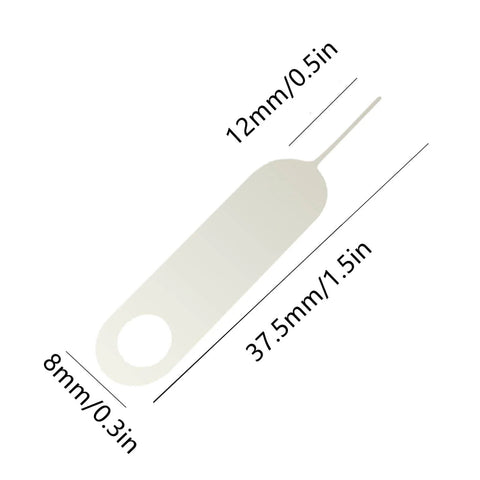 Diagram of tool from Eight Piece All In One Doorbell Key Tool Kit With Stainless Steel Opening Pins and measurements for Nest Arlo Eufy doorbells