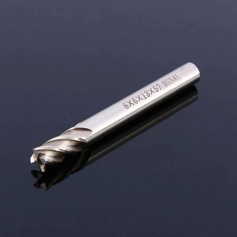 6mm 4 Flute End Mill Set With Straight Shank HSS Spiral End Milling Cutter for wood and metals heavy duty pro grade