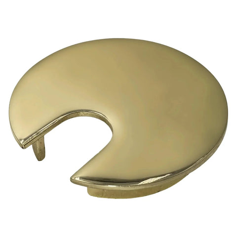 Brass Polished Desk Grommet 2.5 Inch Hole Cover and Cable Organizer for 62.5mm Openings, close-up view