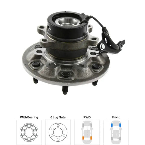 Front Wheel Hub Bearing For Colorado 2004 2008 Passenger Side Front Hub Assembly RWD OE Quality Sealed And DOT SAE Compliant