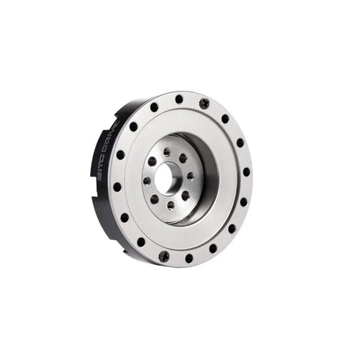 Front view of HD11 Strain Wave Gearbox 52mm Low Backlash Reducer for Nema 17 BLDC Motor in CNC and factory automation use.