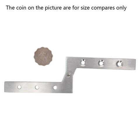 360 Degree Rotatable Inset Offset Pivot Door Hinge For Cabinets And Cupboards Built Tough Durable 201 Stainless Steel With Brushed Silver Finish 100mm Length 32mm Width 3mm Thick Rust And Corrosion Resistant 10 Pieces By MroMax