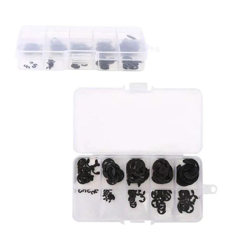 120 Pcs E Clip Circlip Assortment Kit External Snap Ring And Retaining Ring Set For Home Improvement And Industrial Use