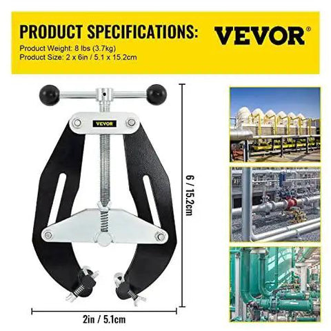 Heavy Duty Pipe Clamp For 2 To 6 Inch Pipes With Ultra Clamp Technology And Quick Acting Screws Steel Pipe Alignment Tool By VEVOR