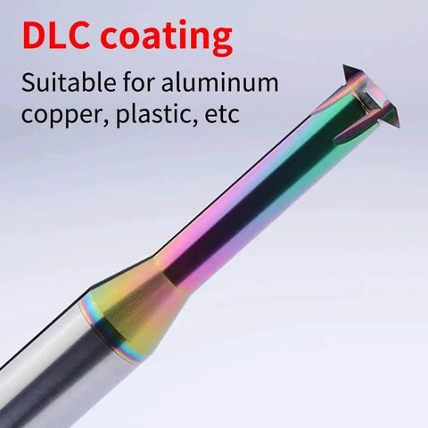 Metric Carbide Thread Milling Cutters For Aluminum CNC End Mills 60 Degree Threading Tools 3.15mm Diameter 0.5 To 0.8mm Pitch DLC Coated Heavy Duty 5 Pack For Replacing Taps And Boosting Rigidity In Metal Working