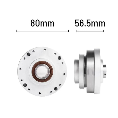 Harmonic Drive SHF-17-II Strain Wave Gearbox With Beefy Torque For Servomotors In Automated Robotic Arms, Speed Ratio 30, front and side view dimensions