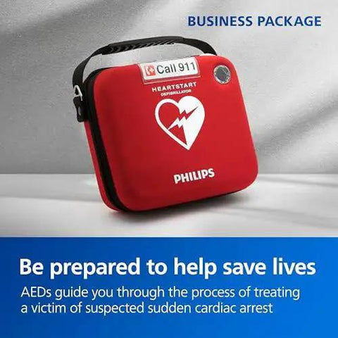Grab And Go OnSite AED Defibrillator Kit With CPR Guidance And Voice Prompts Portable Carry Case Philips HeartStart M5066A R01BPB