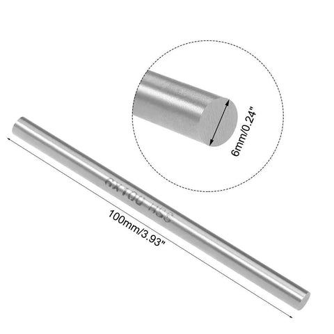 Round Steel Rods 6mm X 100mm High Speed Steel HSS Lathe Bar Stock For Shaft Gear Drill Lathes Boring Machines Turning And Milling DIY Craft Two Pieces
