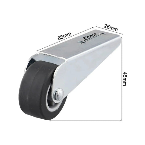 Swivel Gate Caster Wheels With TPE Rubber For Furniture Mobility On Hardwood Tile Vinyl Marble and Carpet Surfaces 1.6 Inch Silver Black