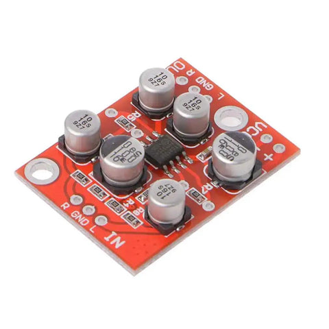 Three Pack AD828 Stereo Preamplifier Board For DIY Audio Dope Compact Preamp Module with low noise operation, 5-15V DC front view