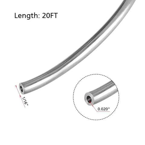 316L And 316 Stainless Steel Seamless Tubing One Sixteenth Inch Outer Diameter, Wall Thickness 0.020 Inch, Twenty Foot Coil, Annealed For Easy Flare And Form, ASTM A269, Dual Certified, Top Notch Weldability And Corrosion Resistance.